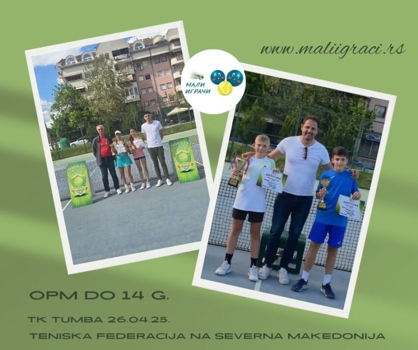 Aleksej  i Ivana najdobri na OP na Makedonija do 14 g. – momčinja i devojčinja, TK Tumba, Kumanovo – 26.04.2025
