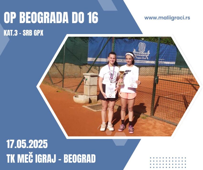 Srna najbolja na SRB GPX za juniorke do 16 g. – TK Meč igraj, Beograd, 17.05.2025.