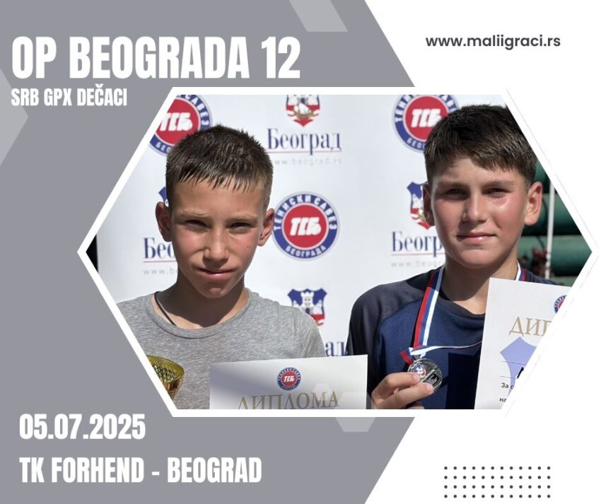 Filip najbolji na SRB GPX za dečake do 12 g. – TK Forhend, Beograd, 05.07.2025.