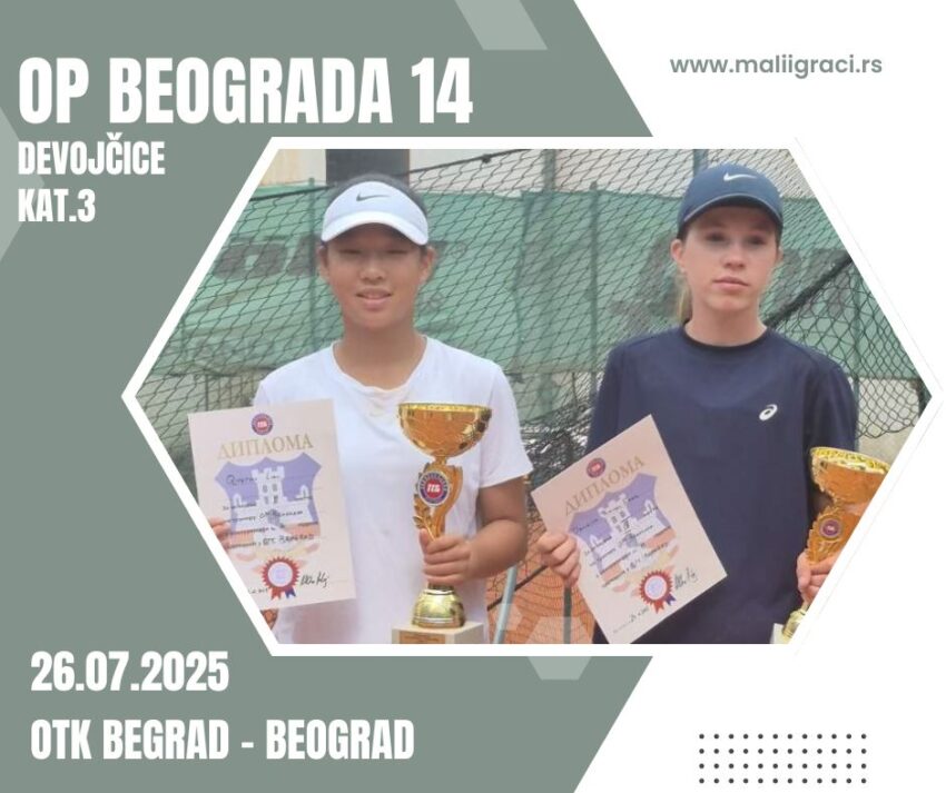 Qingtian najbolja na OP Beograda za devojčice do 14 g. – OTK Beograd, Beograd, 26.07.2025.