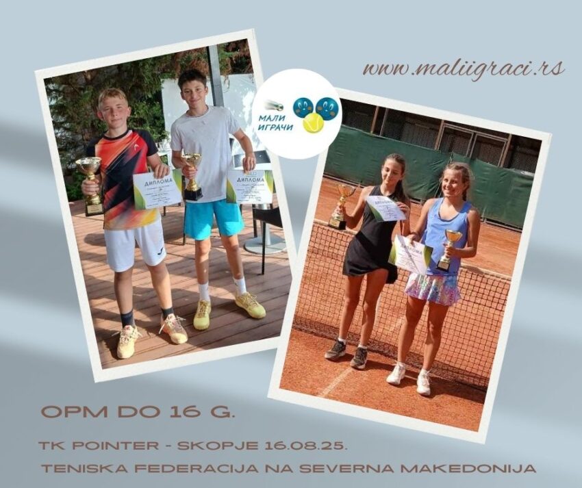 Lina i Aleksej najdobri na OP na Makedonija do 16 g. – juniori i juniorki, TK Pointer, Skopje 16.08.2025.