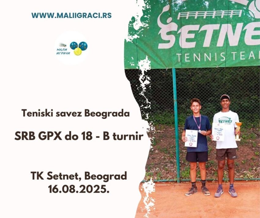 Varad najbolji na SRB GPX za juniore do 18 g. (B turnir) – TK Setnet, Beograd, 16.08.2025.