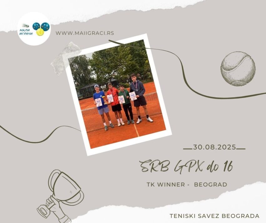 Aleksa najbolji na SRB GPX za juniore do 16 g. – A turnir – TK Winner, Beograd – 30.08.2025.