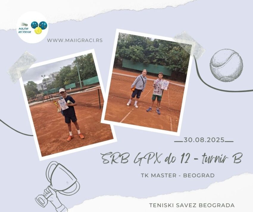 Aeneas najbolji na SRB GPX za dečake do 12 g. (B turnir) – TK Master, Beograd, 30.08.2025.