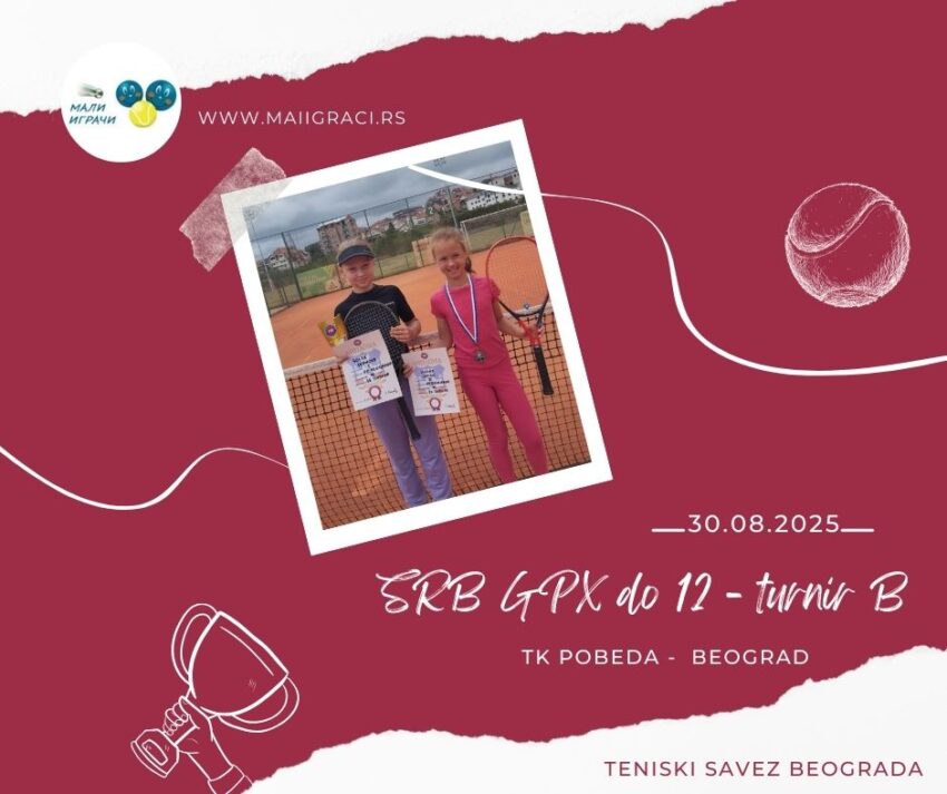 Sofia najbolja na SRB GPX za devojčice do 12 g. (B turnir) – TK Pobeda, Beograd, 30.08.2025.