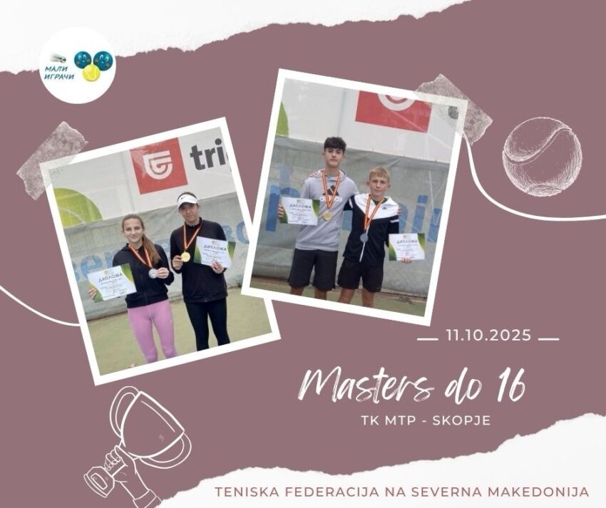 Selim i Anastasija najdobri na Masters turnirot do 16g. – juniori i juniorki – 11.10.25 – TK MTP, Skopje