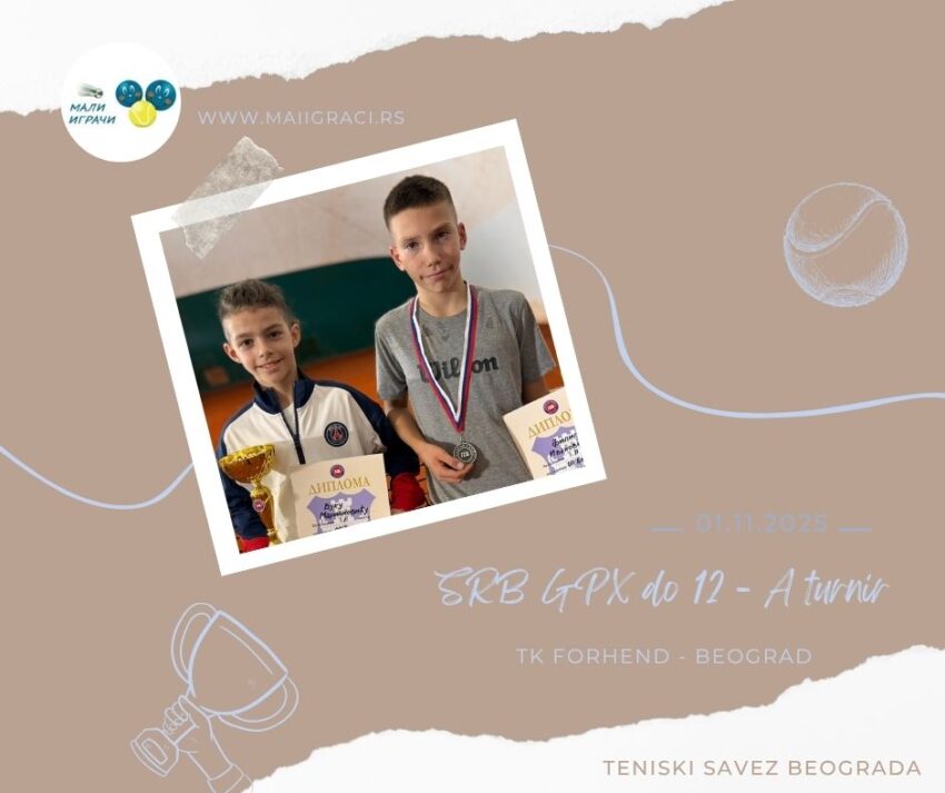 Vuk najbolji na SRB GPX za dečake do 12 g. – A turnir – TK Forhend, Beograd – 01.11.2025.