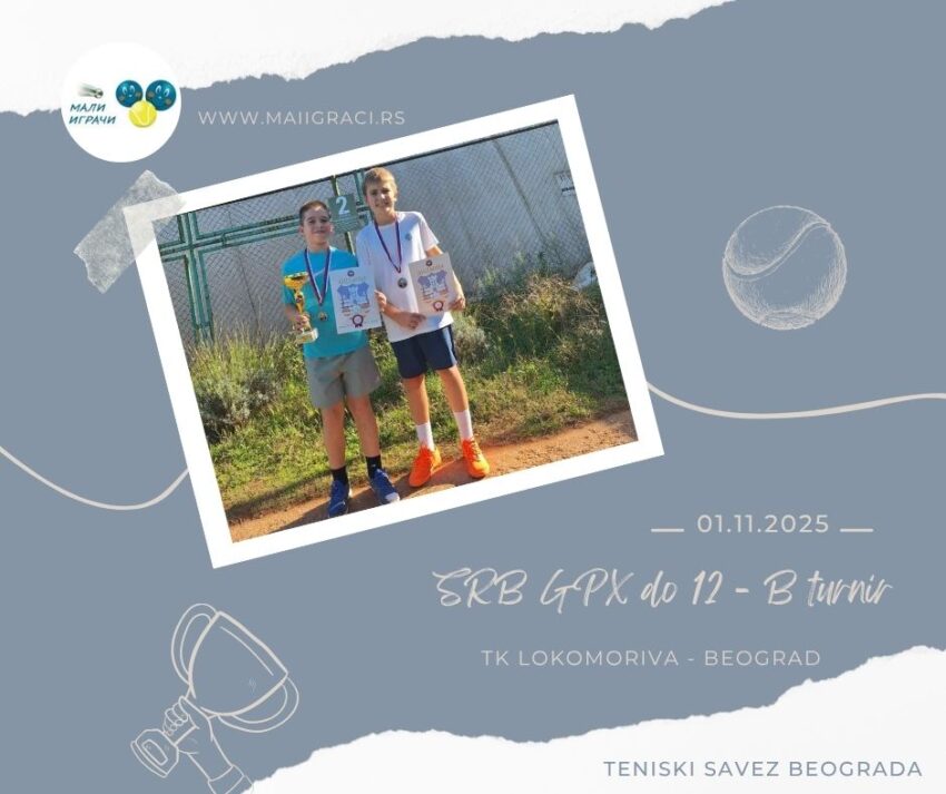 Teodor najbolji na SRB GPX za dečake do 12 g. – B turnir – TK Lokomotiva, Beograd – 01.11.2025.