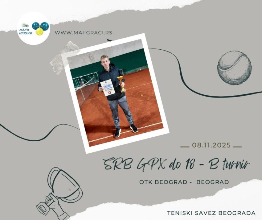Jon Aleksander najbolji na SRB GPX za juniore do 18 g. – B turnir – OTK Beograd, Beograd – 08.11.2025.