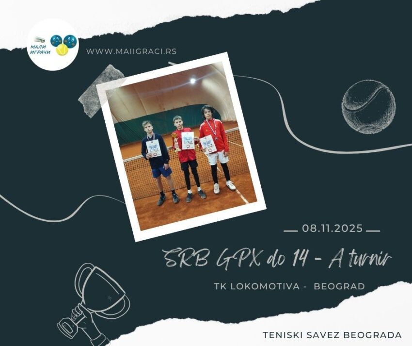 Nikola najbolji na SRB GPX za dečake do 14 g. – A turnir – TK Lokomotiva, Beograd – 08.11.2025.