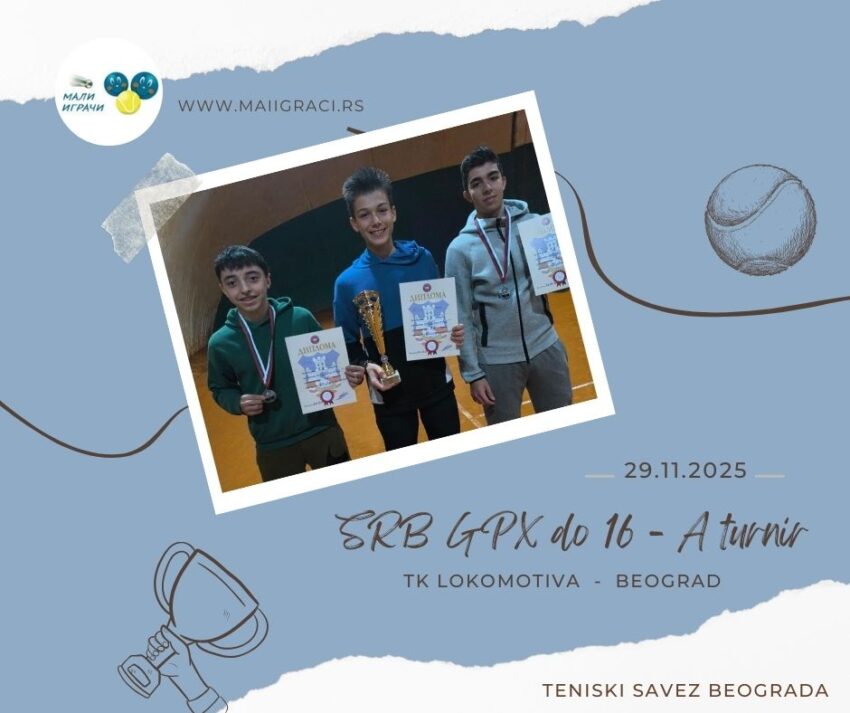 Dimitrije najbolji na SRB GPX za juniore do 16 g. – A turnir – TK Lokomotiva, Beograd – 29.11.2025.