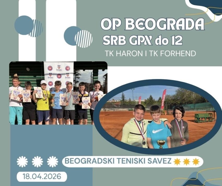 Luka i Kosta najbolji na SRB GPX za dečake do 12 g. – TK Haron i TK Forhend, Beograd – 18.04.2026.