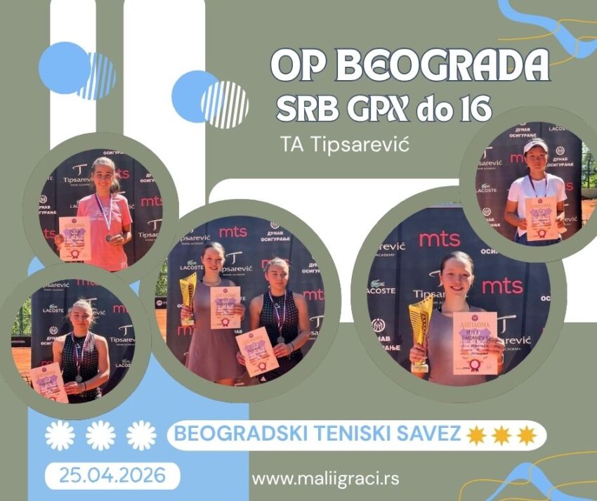 Mira najbolja na SRB GPX za juniorke do 16 g. – TA Tipsarević, Beograd – 25.04.2026.
