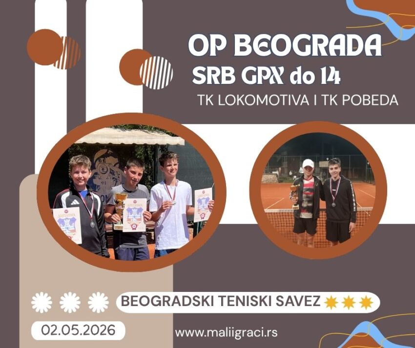 Mihajlo i Nikita najbolji na SRB GPX za juniore do 14 g. – TK Lokomotiva i TK Pobeda, Beograd – 02.05.2026.