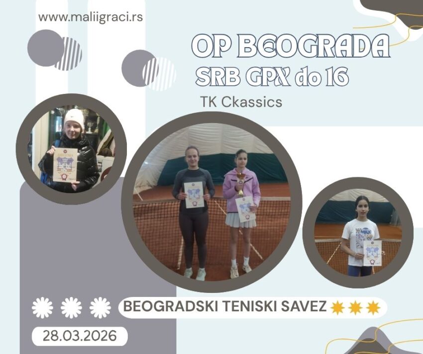Đulija najbolji na SRB GPX za juniorke do 16 g. – TK Classics, Beograd – 28.03.2026.