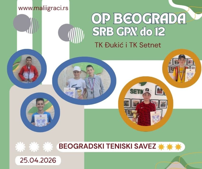 Filip i Luka najbolji na SRB GPX za dečake do 12 g. – TK Đukić i TK Setnet, Beograd – 25.04.2026.