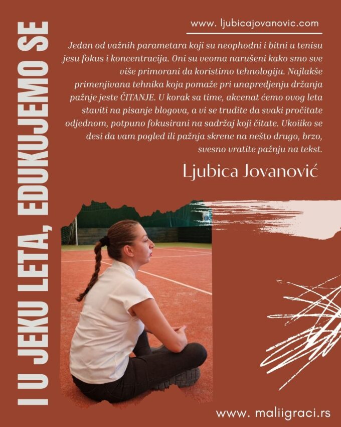 I u jeku leta, edukujemo se – Ljubica Jovanović, teniski i mentalni trener – 24.07.2026.
